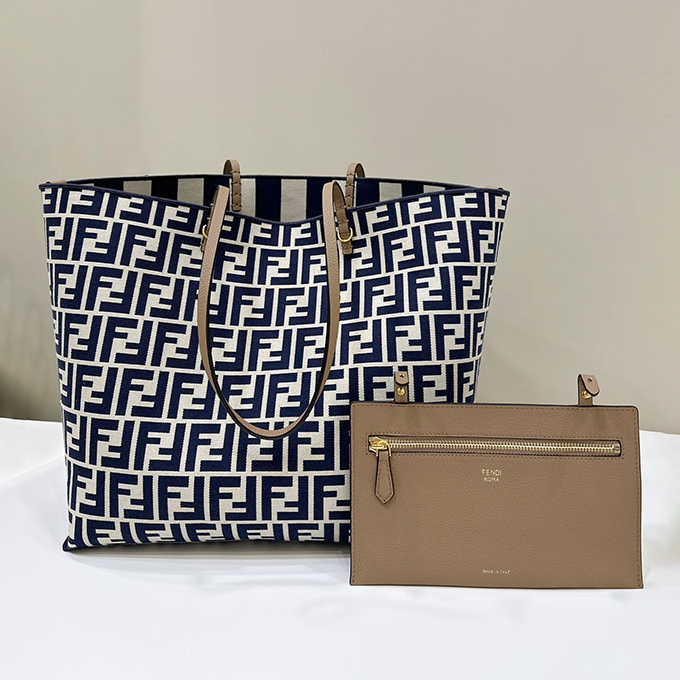 fendi roll reversible large tote handbag